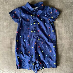 Janie & Jack Collared Romper
